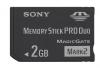 2GB Sony Memory Stick PRO Duo Mark2