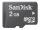 2GB Sandisk microSD memory card w/SD adapter