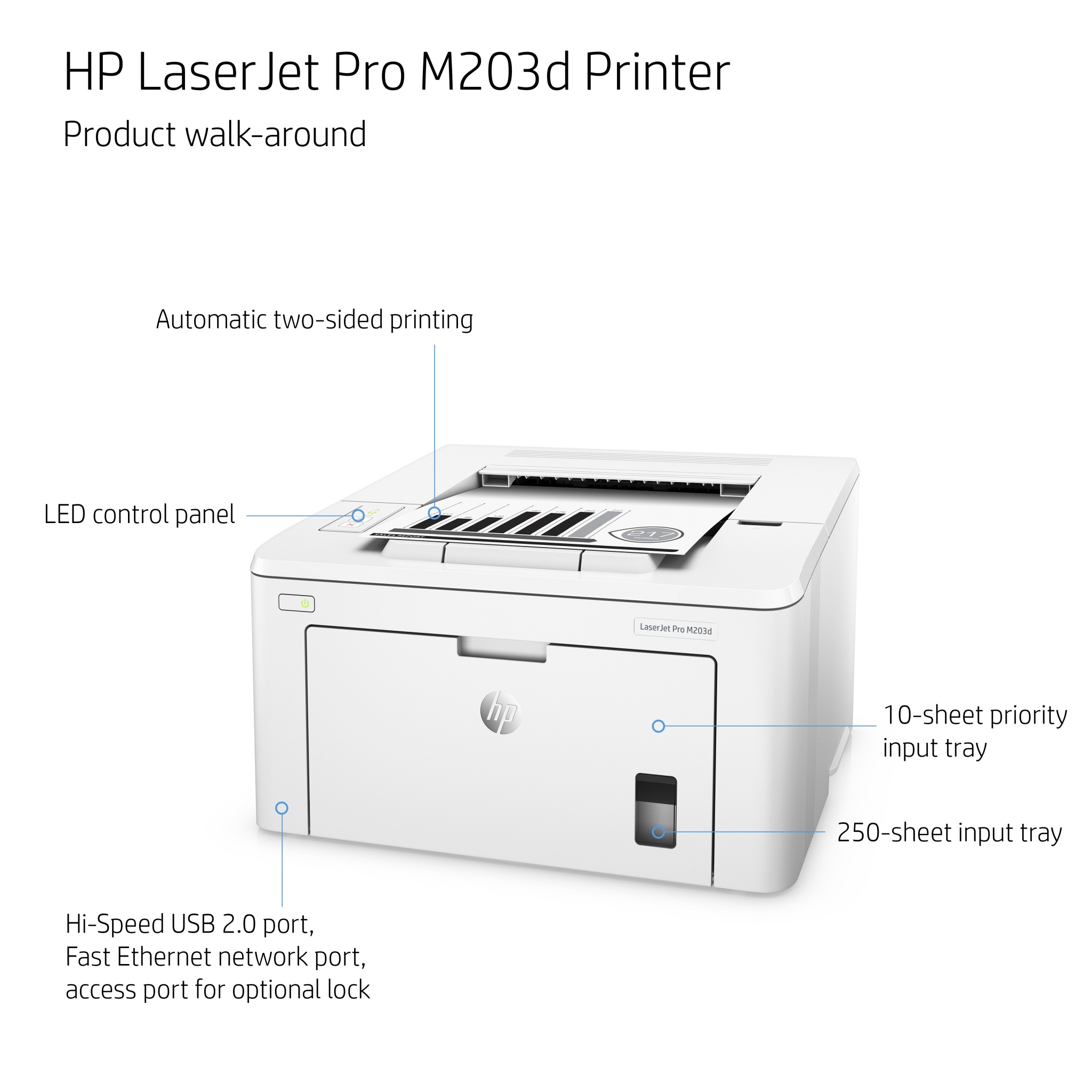 HP LaserJet Pro M203dn 1200 x 1200 DPI A4 LAN Laser Printer