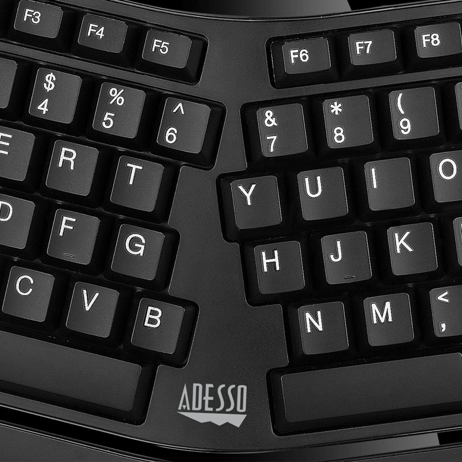 Adesso USB QWERTY Black Keyboard US International Layout