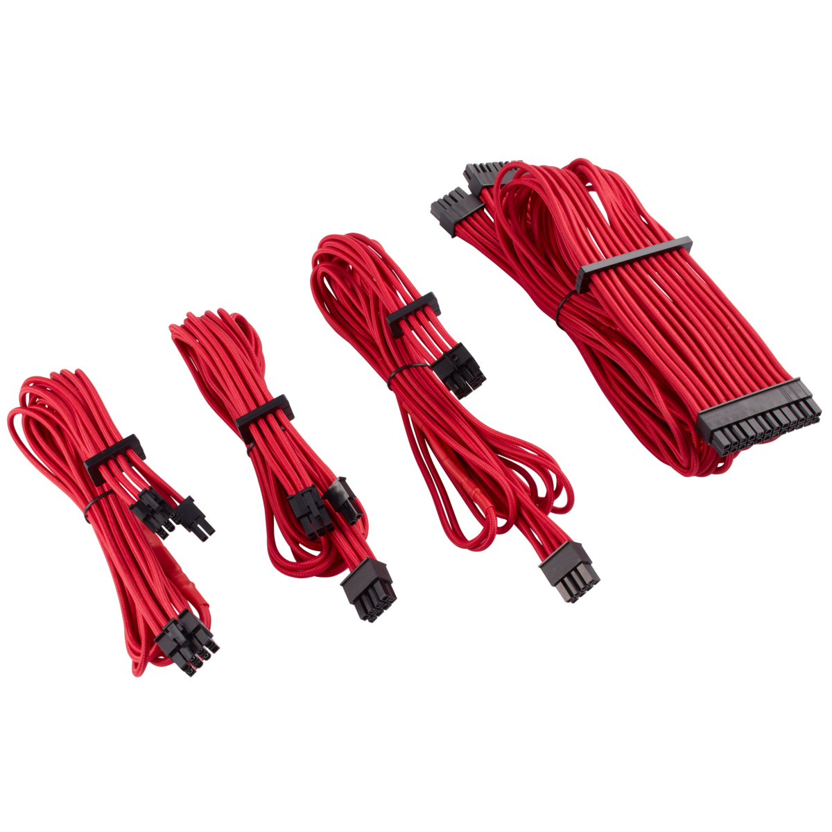 reagere Græsse pegefinger Corsair Individually Sleeved PSU Cables Starter Kit Type 4 Gen 4 Internal  Power Cable - Red