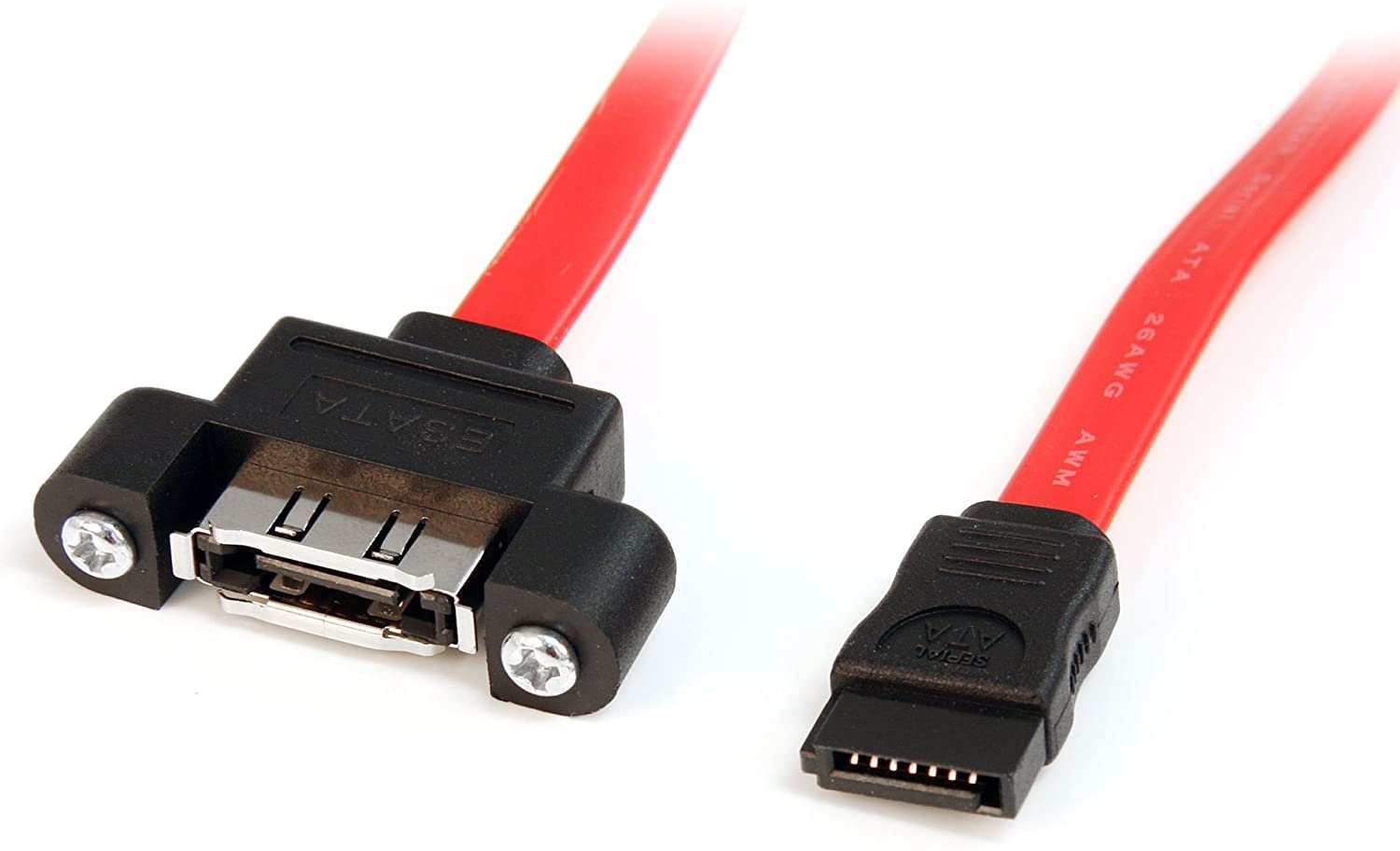 Startech 1ft SATA to eSATA Panel Mount Cable Red